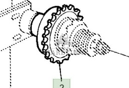 John Deere 2054 2056 2058 Wałek Zębaty Koło Zębate Prowadzące AZ49239 H223193