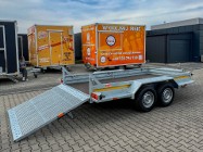 Inna PRZYCZEPA POD MINIKOPARKĘ 3500 KG – 3,5 M, TRAP NAJAZDOWY, 2 OSIE!