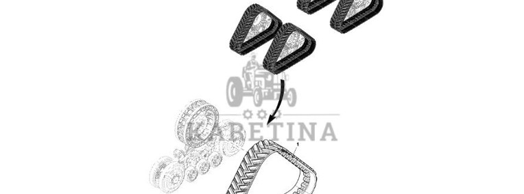 John Deere 9470RX - Gumowy pas gąsienicy R565018 (Gąsienice i obciąźniki)-1