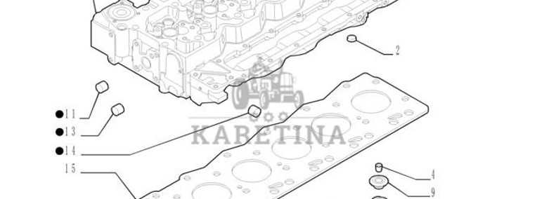 New Holland T6010 T6090 T6070 T7230 Głowica cylindra 6 cylinders 2831279-1