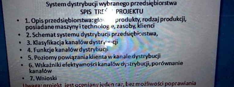 "System dystrybucji wybranego przedsiębiorstwa" - Projekt inżynierski-1