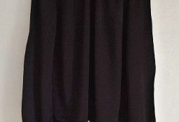 Nowa bluzka tunika Zara L 40 czarna czerń zdobienia pagony wiskoza ele