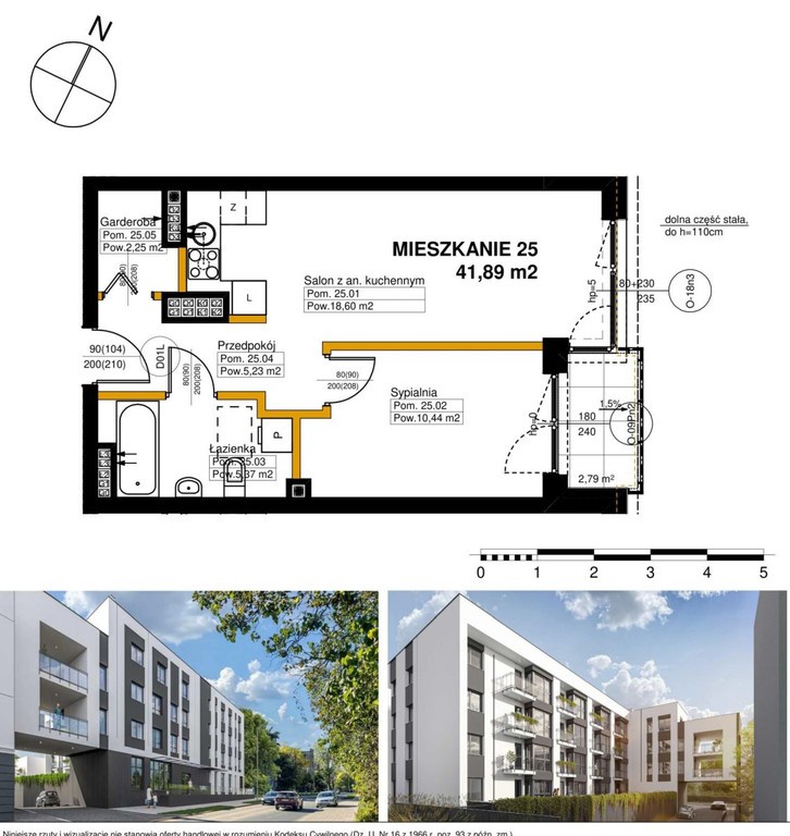 2 pokojowy Apartament w stanie deweloperskim – pohled 2