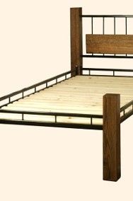łóżko drewniano metalowe-2