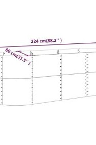 vidaXL Podwyższona donica, stal malowana proszkowo 224x80x68 cm-3