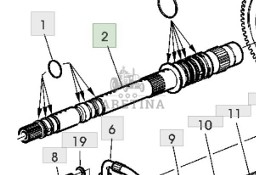 John Deere 6820 6920 6920S Wał CZĘŚCI L156671