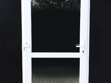 nowe PCV drzwi 90x210 wzmacniane szyba panel-1