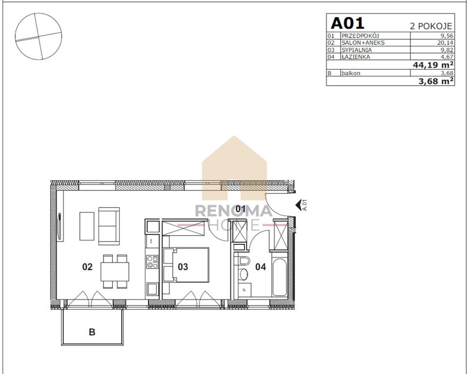 Biuro 44 m² | Centrum Sienkiewicza Nowe - View 2