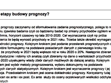 "Opis budowy modelu, model wartości sprzedaży z własnej firmy" Praca zaliczenie-1