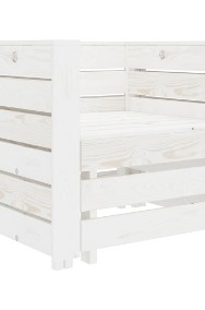 vidaXL 2-cz. zestaw wypoczynkowy do ogrodu z palet, drewniany, biały49351-2