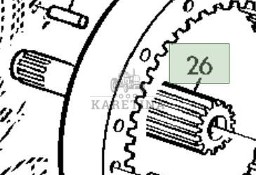John Deere 6800 6900 Wałek Zębaty Tylnej Osi CZĘŚCI R328154