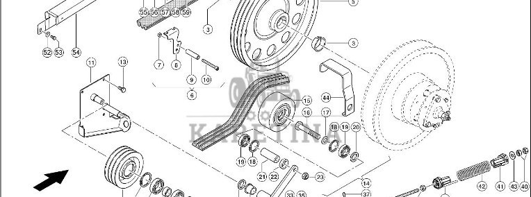 Claas Lexion 580 KOŁO PASOWE 0007498850 (Napęd hybrydowy, 1. stopień)-1