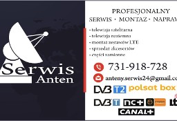 Montaż ustawianie anten satelitarnych, naziemnych DVB-T/DVB-T2, LTE