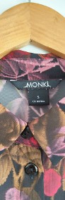 Koszula mgiełka Monki S 36 luźna zwiewna w róże kwiaty wzór -3