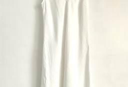 Biała sukienka Haris Cotton XS 34 S 36 bawełna len letnia prosta elegancka
