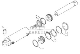 New Holland T6090 Reman-silownik hydr double acting, 63.5mm rod, 260.4mm stroke 87542725R