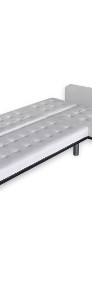 vidaXL Sofa narożna z funkcją rozkładania, sztuczna skóra, biała 244329-4