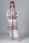 Długa tunika orient S 36 kolorowa roślinny wzór kameez kurta Bollywood Indie