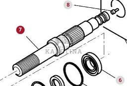 Massey Ferguson 7718S 7718 S 1804A DYNA 6 Wał Przekładni Skrzyni Biegów CZĘŚCI 4300497M6
