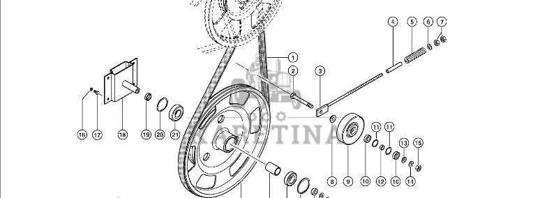 Claas Lexion 580 KOŁO PASOWE 0006672701 (Napęd skrzyni sitowej, 2. stopień)-1