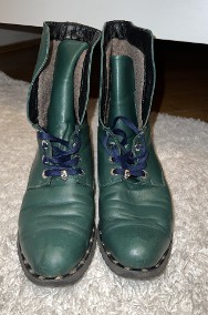 Used green leather boots size 39 with faux fur inside-2