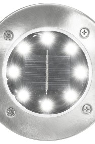 vidaXL Solarne lampy gruntowe, 8 szt., białe LED 44416-2