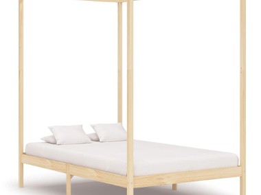 vidaXL Rama łóżka z baldachimem, lite drewno sosnowe, 120 x 200 cm 283252-1
