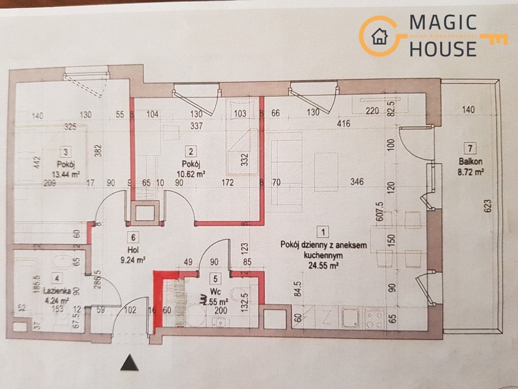 Nowe, trzypokojowe mieszkanie na Letnicy - Ansicht 2