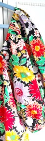 Nowa kolorowa bluzka TU 18 4XL 48 bawełna kwiaty floral bufki retro-4