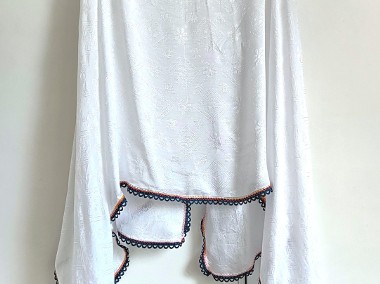 Biała chusta indyjska dupatta szal pareo turban hijab hidżab wzór-1