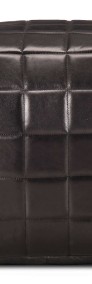vidaXL Puf, czarny, 40x40x40 cm, prawdziwa kozia skóra248137-3