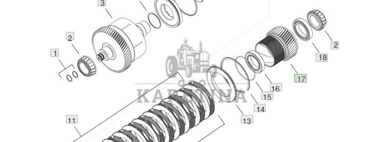 John Deere 9620 DF500 - skrzynia biegów - bieg tryb YZ501722-1