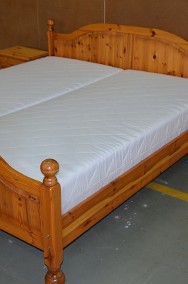 łóżko sosnowe z materacami i szafkami - komplet jak nowy -2