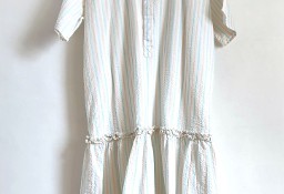 Sukienka Lulu's Drawer M 38 paski pastele bawełna mini krótka