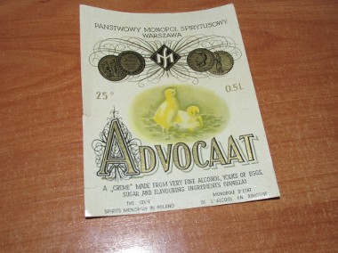 Etykieta na butelkę Advocaat-1