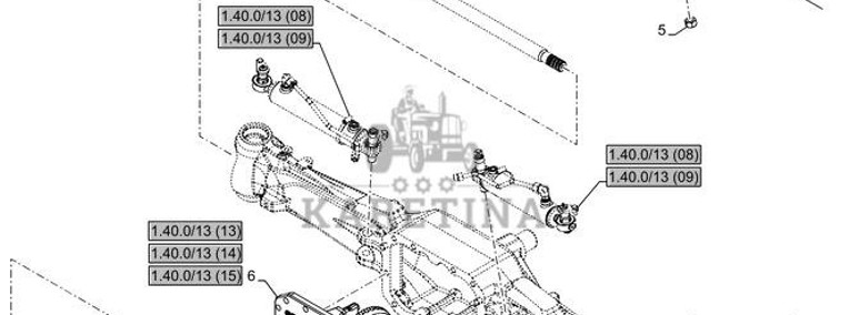 New Holland T6010 Zesp drazka kier pop 87332622-1