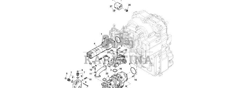 John Deere 9470RX - Pompa hydrauliczna RE579066 (Układ hydrauliczny)-1