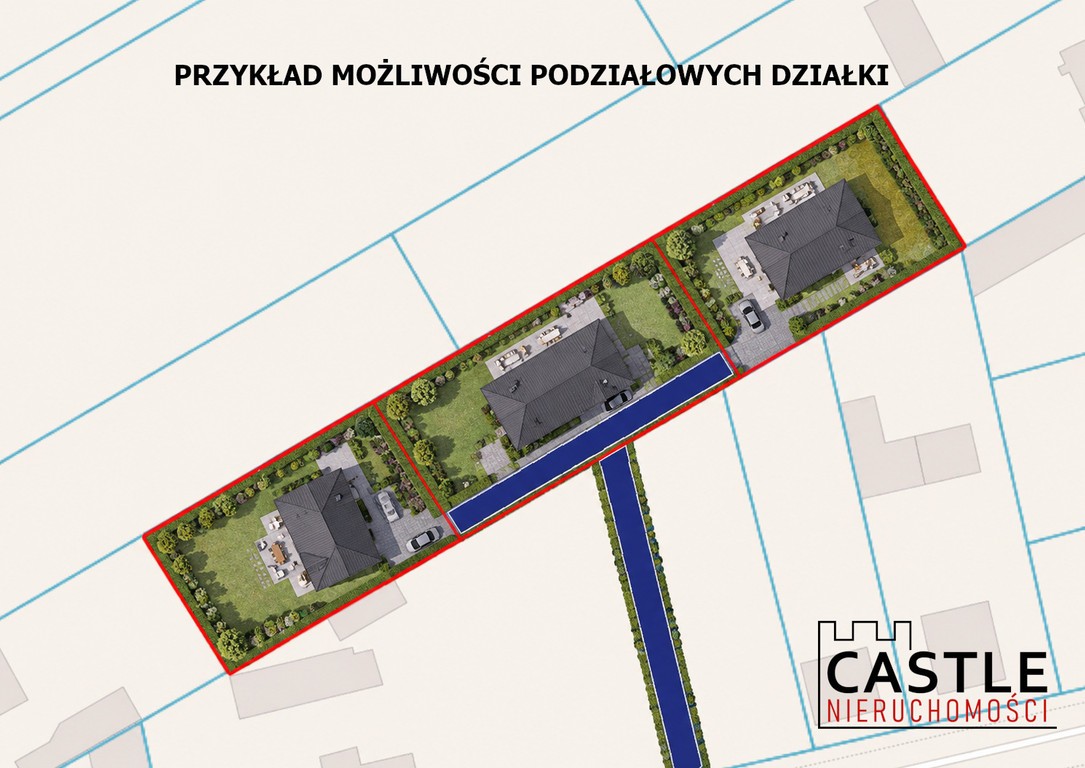 DZIAŁKA INWESTYCYJNA 2601 m² – KÓRNIK / BNIN | MOŻLIWOŚĆ PODZIAŁU NA 3 DZIAŁKI - Widok 2