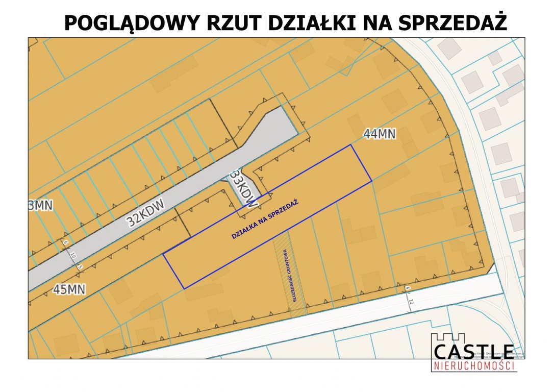 DZIAŁKA INWESTYCYJNA 2601 m² – KÓRNIK / BNIN | MOŻLIWOŚĆ PODZIAŁU NA 3 DZIAŁKI - Widok 4