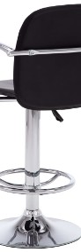 vidaXL Krzesła barowe z podłokietnikami 2 szt., czarne, sztuczna skóra246904-4