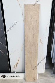 Płytki drewnopodobne gresowe gat.1 Sentimental beige, stopnica na schody 120x30-2
