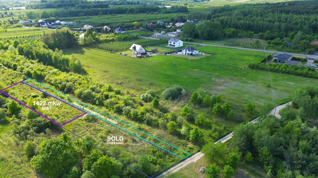 Działka 1422m z W-Z | PKP Chynów 2km | Prąd | DK50 - Widok 6