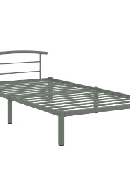 vidaXL Rama łóżka, szara, metalowa, 90 x 200 cm284662-2