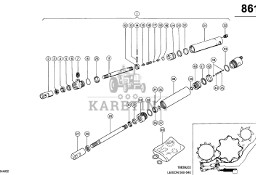 Claas Lexion 560 TŁOCZYSKO 0000427611 (Siłownik hydr. przestawianie klepiska, lewa)