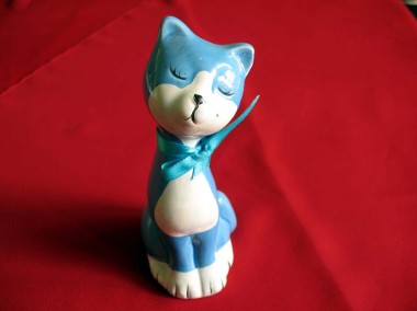 Kot - powabna koteczka - figurka z porcelany - 14 x 6 x 5 cm-1