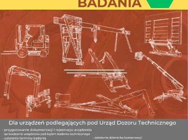 Konserwator Przeglądy Badania UDT wózki podesty żurawie suwnice-1