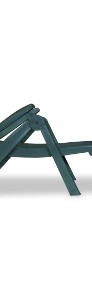 vidaXL Leżak z podnóżkiem, plastik, zielony 43587-3