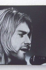 Nirvana Kurt Cobain Portret ręcznie grawerowany ..-2