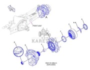 Cat Caterpillar 450E 450F - tylna oś - mechanizm różnicowy