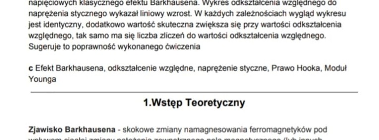 Testy wpływu wielkości odkształceń na natężenie impulsów napięciowych klasyczneg-1